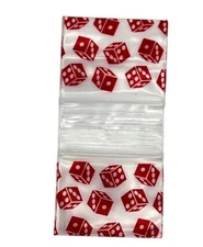 1000 DIME BAGS 12510R MINI ZIP LOCK DESIGN BAGS APPLE BAGGIES