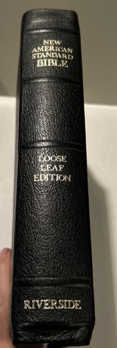 New American Standard Bible Loose Leaf Edition Genuine Leather OOP 1975 Mint!
