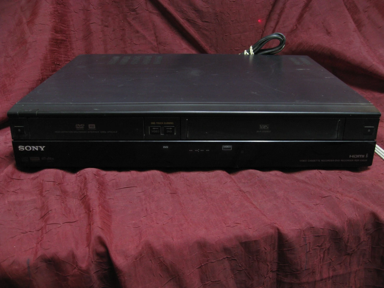 Sony RDR-VX535 HDMI DVD Recorder VCR VHS Combo System 1080 upscale 1 touch dubb