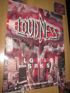  Loudness 1986 Lightning Strikes Promo Poster Takasaki Niihara Shadows Of War