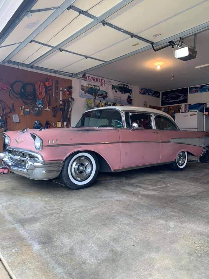 1957 Chevrolet 4dr Dealer Garage Banner Sedan Chevy Wagon Townsman 283 V8 — 第 2/3 张图片