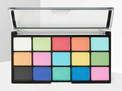 MUA Colour Burst Lidschatten Palette - 15 Farben, Vielseitige Nuancen Für Kreative Augen-Make-up-Looks