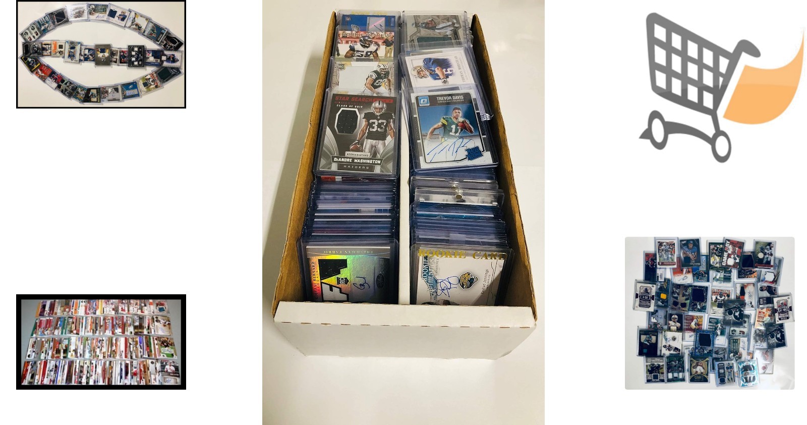 NFL Football Card Relic Autograph Lot 10 Game Used Jersey Fan Collector view 2