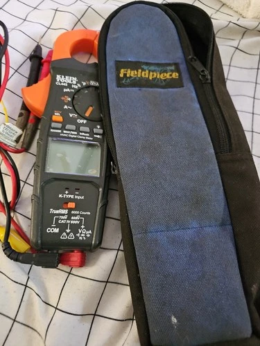 Klein Tools cl445 unused hvac digital clamp multimeter + accessories