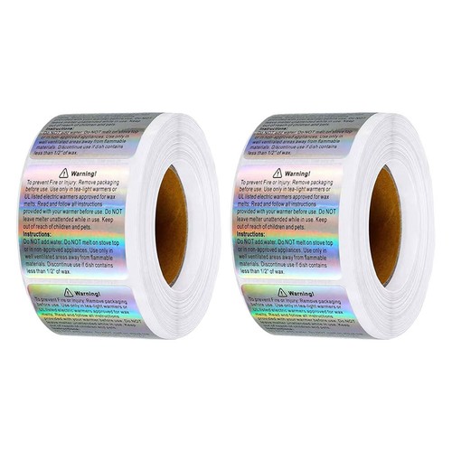Container Warning Signs 2 Rolls Candle Container Warning Jar Safety Stickers Adhesive Labels ...