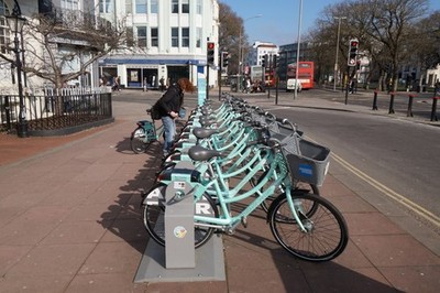 Photo 6x4 Hire bikes on Old Steine, Brighton Brighton/TQ3106  c2018