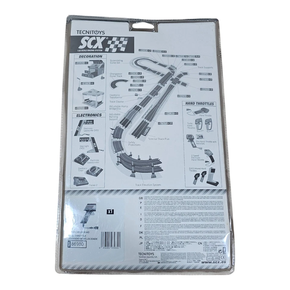 SCX Tecnitoys 1:32 Slot Car Hand Controllers x5 Track Supports x4 NOS Sealed - image 4 of 4