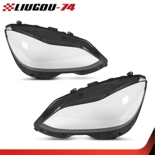 Left & Right Headlight Lens Covers Fit For Mercedes-Benz W212 E-Class 2014-2016