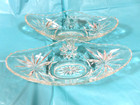 Early American Prescut Set Of 4 Clear Banana Boats — photo 3