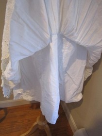 Antique 1910s/20s White Cotton Sleeveless Fitted Slip/Dress Whitework Embroidery