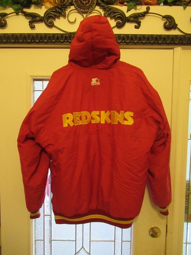 Chaqueta Trunk Starter Washington Redskins Para Hombre Grande Forrada Roja Capucha - Imagen 10 de 11