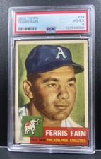 1953 Topps Ferris Fain #24 PSA4