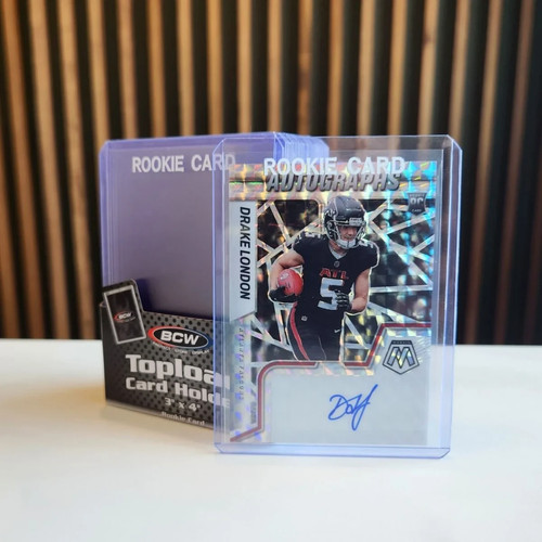 BCW 1600 ct Gray 2-row Card Bin + 100 Rookie Imprinted White 3x4 Toploaders - Picture 5 of 6