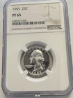 1955 Washington Quarter Silver NGC PF 65 Proof 25C KM#164 6285975-005