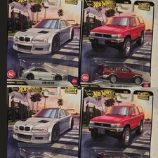 Hot Wheels Premium Boulevard 1:64 BMW M3 GTR  Toyota 4Runner Diecast Cars Set