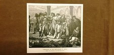 Napoleon in the pest-house at Jaffa Painting by Antoine-Jean Gros 1888 Print