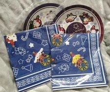 Sanrio Christmas Paper Plates 7 Inch & Napkins 12 Pack Tableware Set