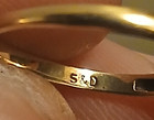 1 CARAT, 14K GOLD/1.89 GRAMS, SIZE 8 (NATURAL DIAMONDS) VINTAGE, AUTHENICATED! — photo 8