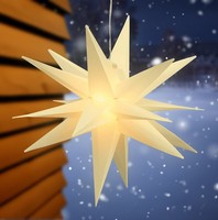 LED Advents Stern 3D Warmweiß 60Cm - Weihnachten HäNge Deko AußEn Timer Batterie