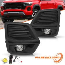 For 2023-2025 Chevy Colorado Bumper LED Fog Lights Replacement Pair w/Bulbs