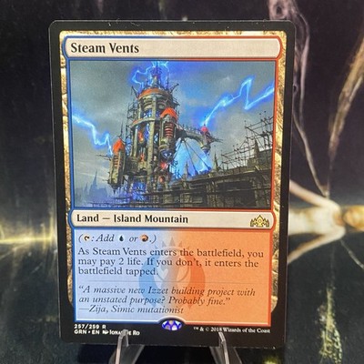 Magic the Gathering - Steam Vents - Guilds of Ravnica - #257 - Rare - Land - LP