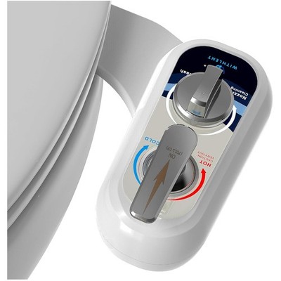 Linkes WC-Bidet mit Warmwasser Doppeldüsen, Selbstreinigung, Wasserregulierung