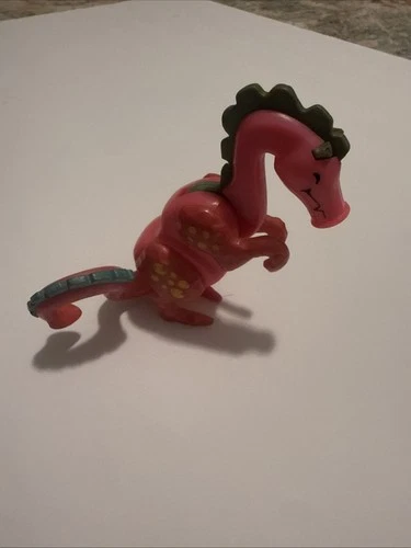 Vintage Fisher Price Little People Pink Dragon from Castle #933 (no ears)