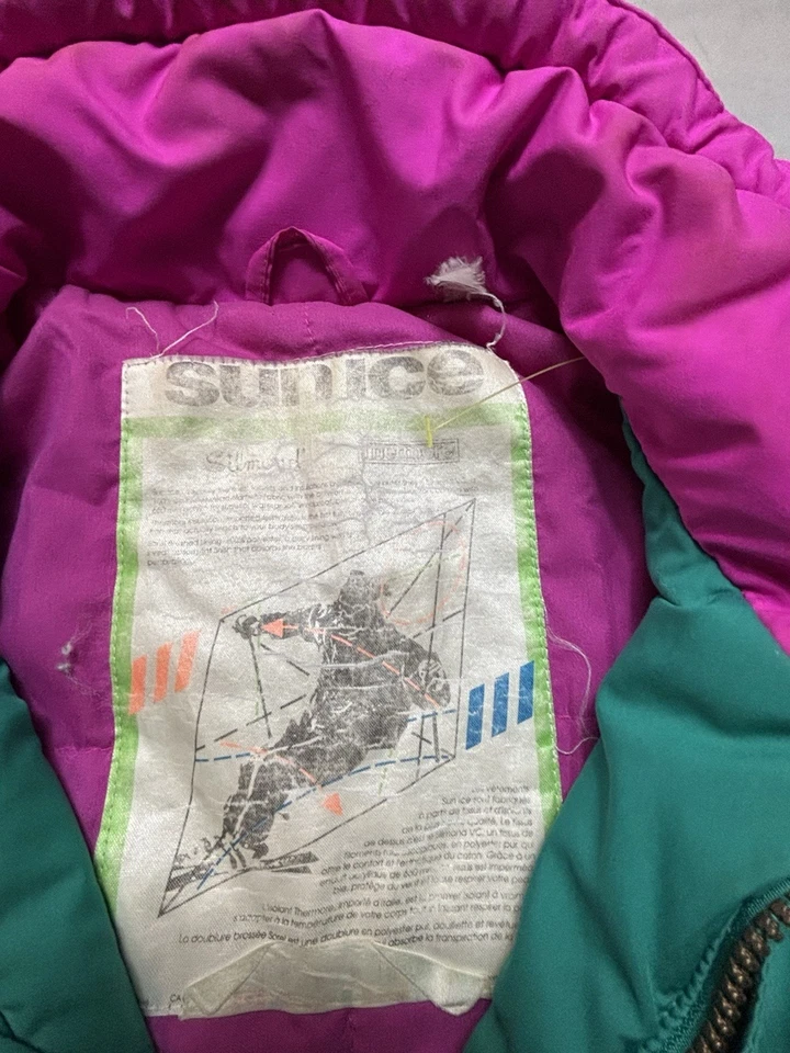 VTG 90s Sun Ice Blue Ski Jacket Pullover extreme retro medium Large 42 rare Foto 3 de 4