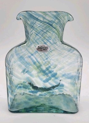 Blenko SPECIAL EDITION  Comet Trail 384 Water Bottle, Double Spout Pitcher 