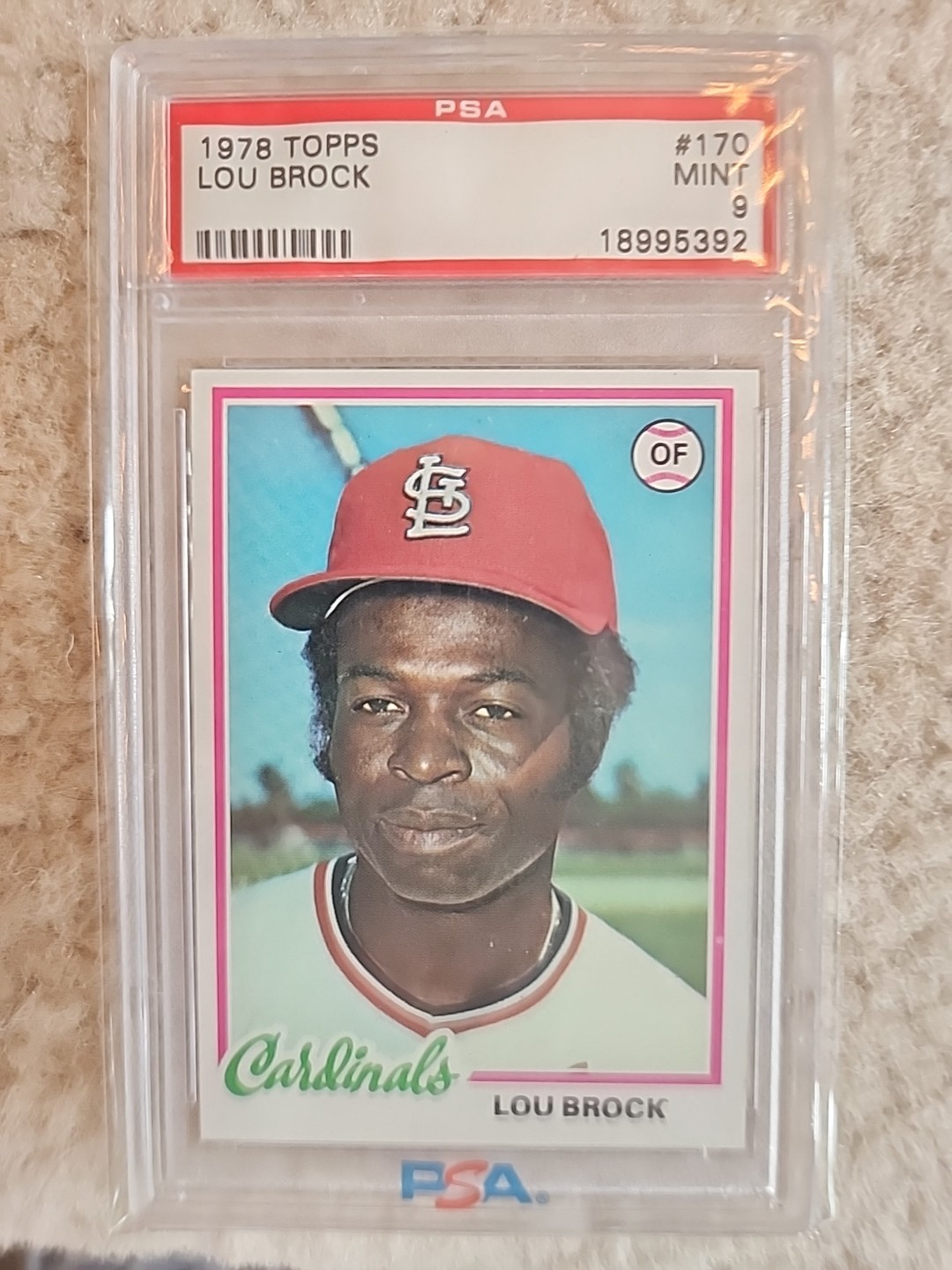 1978 Topps #170 Lou Brock #170 CARDINALS HOF PSA 9 MINT
