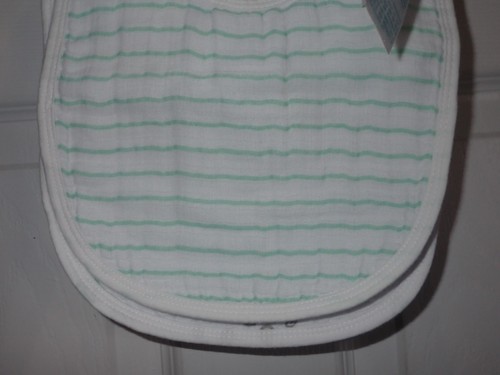 Aden + Anais 100% Cotton Muslin Snap Bibs 3-Pack 9" x 13" Elephants Green & Gray - Picture 3 of 8