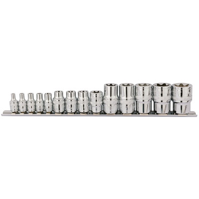 Draper Expert TX-STAR Steckschlüsselsatz 1/4'' 3/8'' & 1/2'' Vierkant 14-teilig