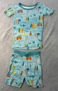 Little Sleepies Surf Life Two Piece Pajama Shorts Set Size 3T (Free S/H)