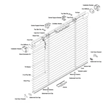 1" Vinyl Mini Blinds - White (70.5" × 84")