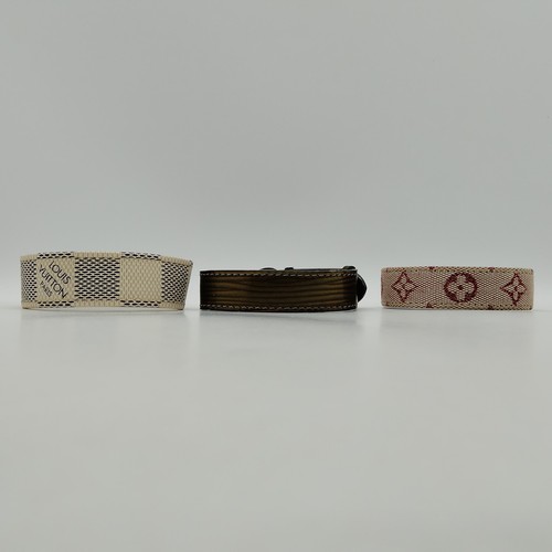 Juego de 3 brazaletes Louis Vuitton blanco Damier azul 1564763 - Imagen 4 de 11