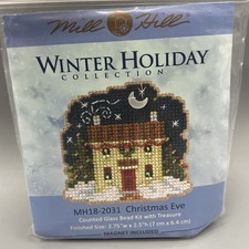 Mill Hill Counted Glass Bead Kit Christmas Eve Magnet MH18-2031