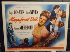Title Card 1946 MAGNIFICENT DOLL Ginger Rogers as Dolley Madison Niven Meredith