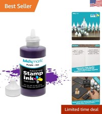 2 oz. Purple Refill Ink for Self-Inking Stamps - Control Tip Bottle