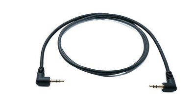 SYSTEM-S Audio Klinke Kabel 100 cm 3,5 mm 3 polig Stecker zu Stecker Winkel AUX