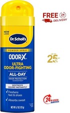 Dr. Scholl'S ODOR-X ULTRA ODOR-FIGHTING SPRAY POWDER, Freshens Feet  Shoes 4.7