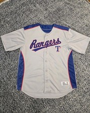 Texas Rangers  Dinasty  Series Button-Down  Jersey.  Size XL. Gray, Mens