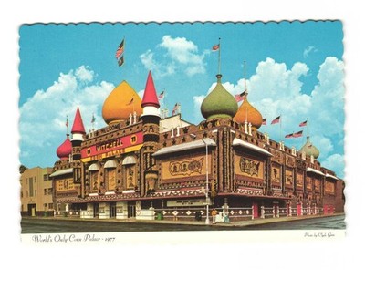 World's only Corn Palace 1977 Mitchell SD vintage postcard unposted