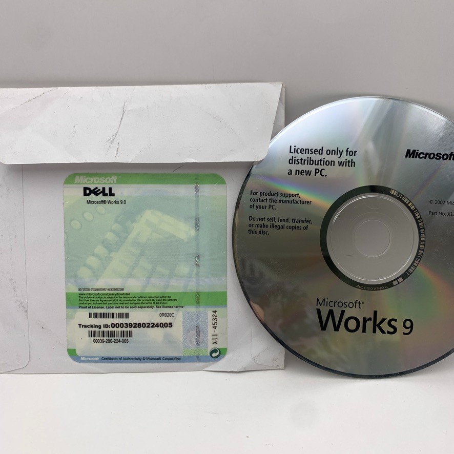 Microsoft Works 9 Installation CD 9.0 Dell Software Vintage eBay