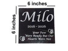 Granite Grave Marker Headstone Garden Memorial Plaque, Pet Loss Gift d12