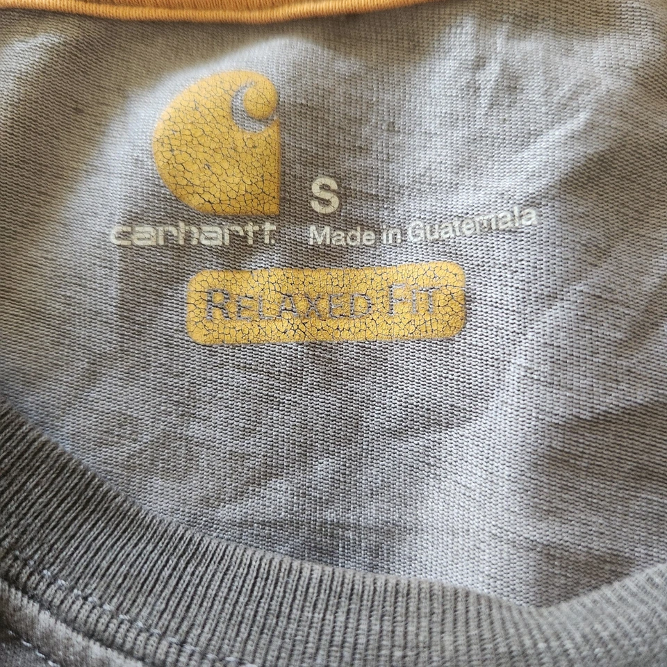 Carhartt Force Logo Tee Mens Small Grey Relaxed Fit Workwear 2010s - image 4 of 4