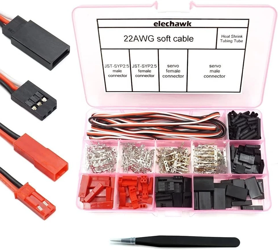 40teiliger Servo Stecker Satz mit 3m 22AWG - Futaba & JST SYP Kompatibel - Bild 3 von 4