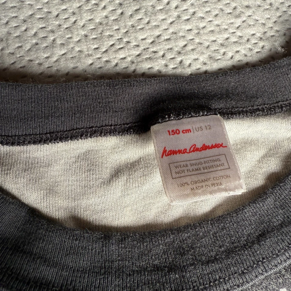 Juego de pijama a juego Hanna Andersson gris invierno hada copo de nieve 2 piezas 10/12 Foto 3 de 4