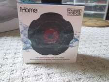 iHome iBT822 Weather Tough Portable Rechargeable Bluetooth Speaker COLOR CHANGIN