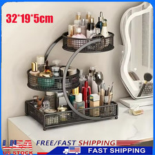 3 Tier Makeup Organizer Storage Retro Cosmetic Display Case Perfume Holder Rack