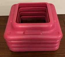 4x Original Pink Risers for The Step Aerobics Platform Size 16" x 16"